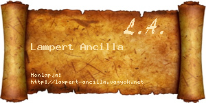 Lampert Ancilla névjegykártya